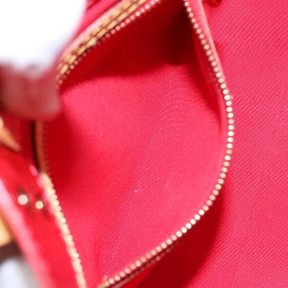 LOUIS VUITTON Monogram Vernis Reade PM Hand Bag Red Rouge M91088 LV Auth 141879 - Picture 13 of 16